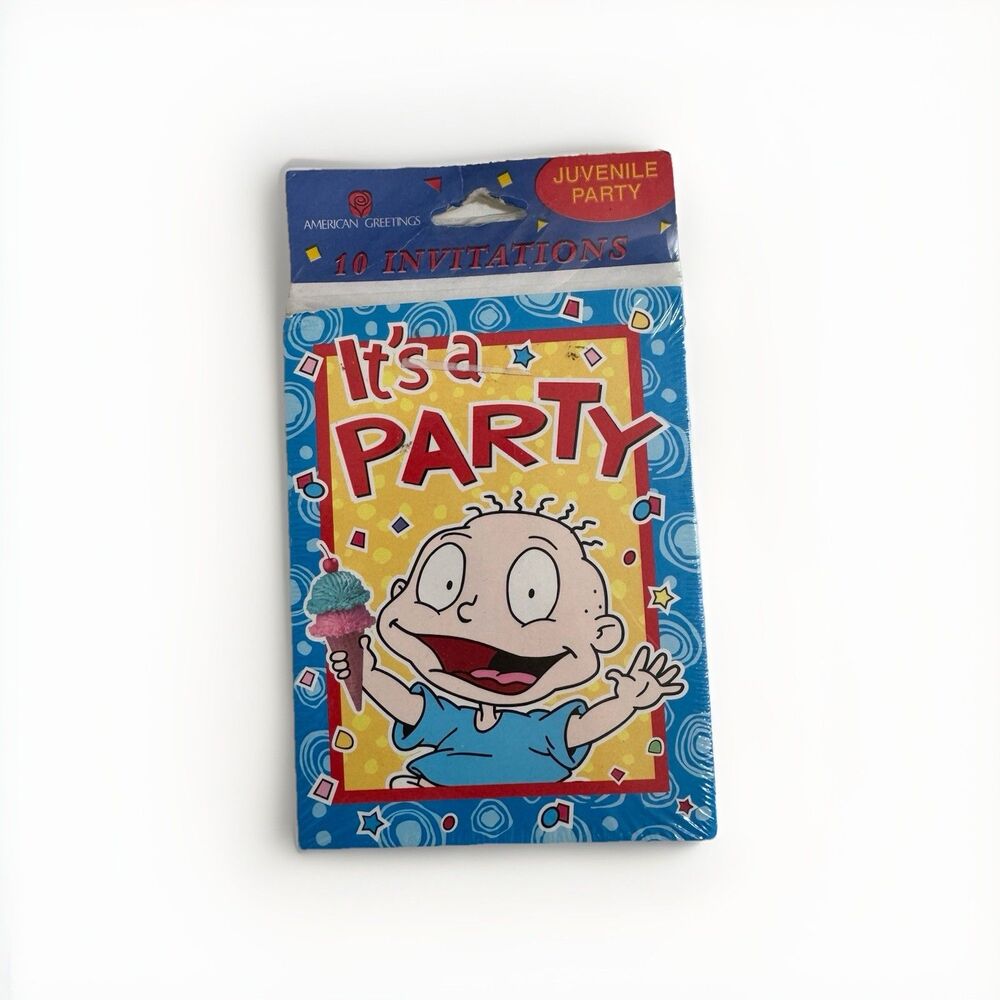 Retro 2001 Nickelodeon Rugrats 10 Party Invitations Birthday Envelopes Cards